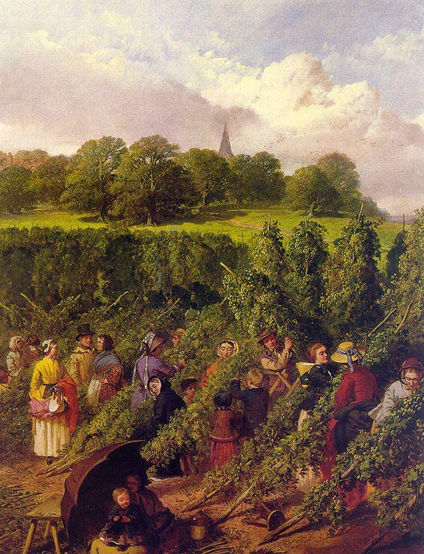 John F Herring The Hop Pickers oil painting picture